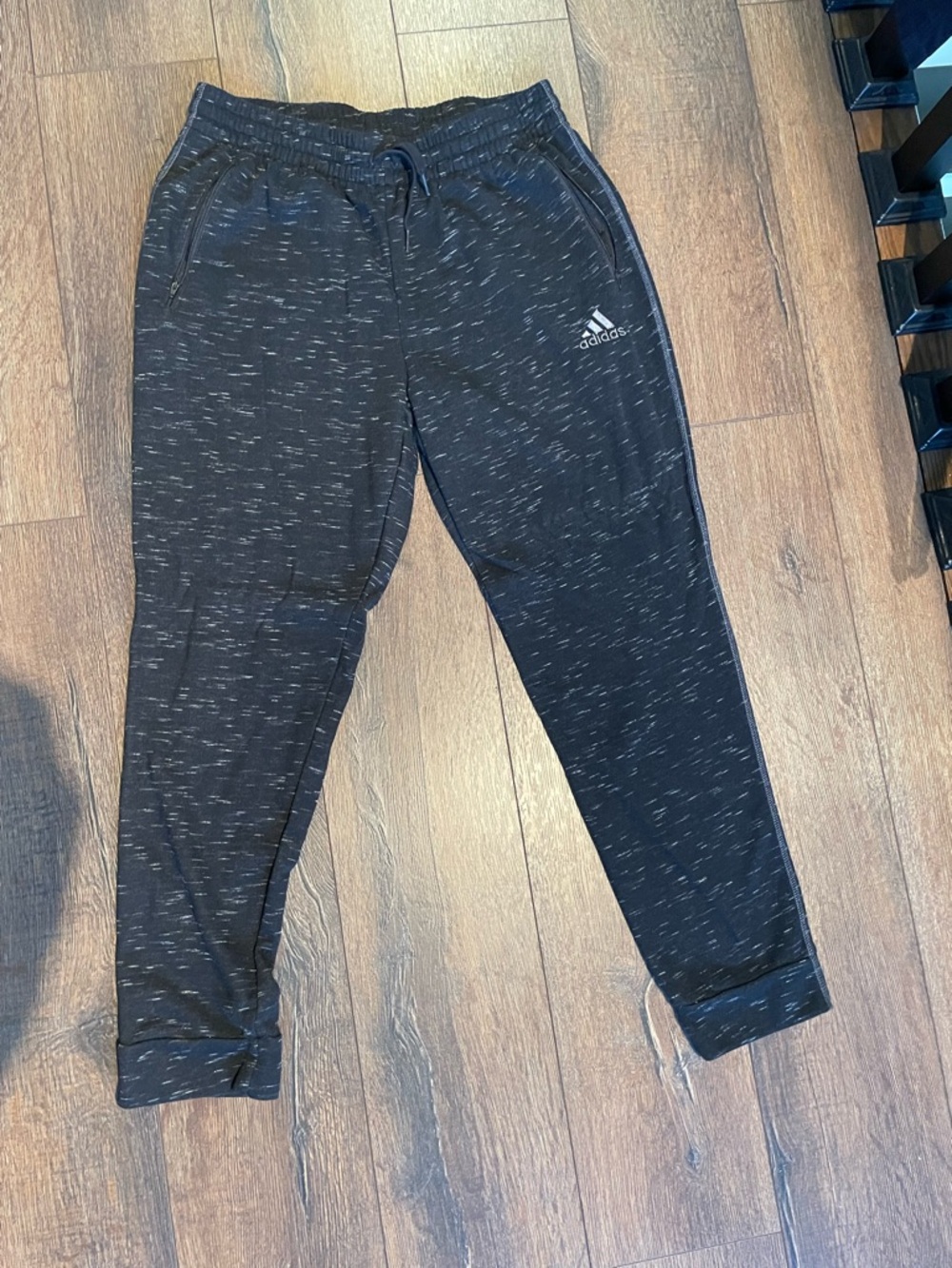 adidas Black Space-Dye Men's Jogger Sweatpants